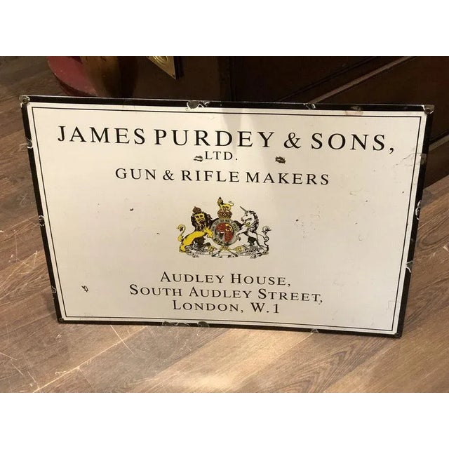 Enamel Sign from James Purdey & Sons For Sale - Image 5 of 13