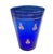 Vintage Boho Mid Century Hand Blown Cobalt Blue Glass Vase With Gold Honey Bee Accents For Sale - Image 18 of 18