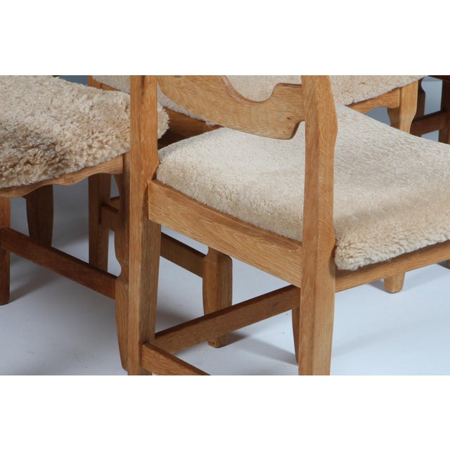 Danish Dining Chairs in Oak by Henning Kjærnulf, 1970s, Set of 8 For Sale - Image 9 of 10