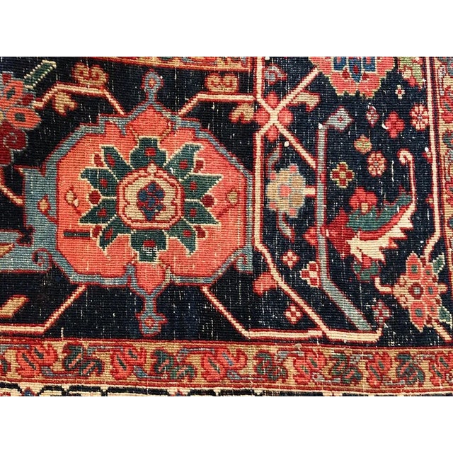 Red Antique Mansion Size Persian Serapi Rug For Sale - Image 8 of 12