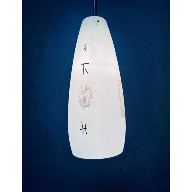 Vintage White Pendant, 1970s For Sale - Image 4 of 8