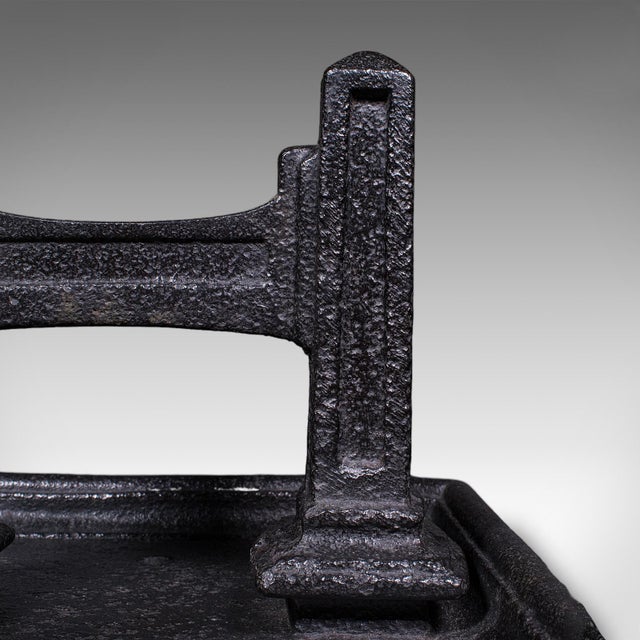 Black Antique Boot Scraper & Pull, English Cast Iron, Entrance Shoe Cleaner, Victorian For Sale - Image 8 of 11