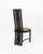 1980s Set of 8 Liberty Postmodern Black Lacquered High Dining Chairs With Knoll Fabric For Sale - Image 5 of 10
