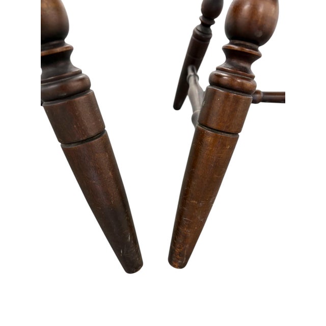 Black Mid 19th Century Windsor Side Chairs - a Pair For Sale - Image 8 of 12