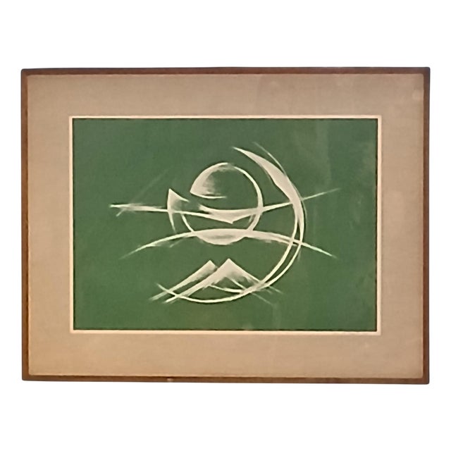 Carmelo Cappello, Monochrome Composition on Green Background, 1964, Screenprint For Sale