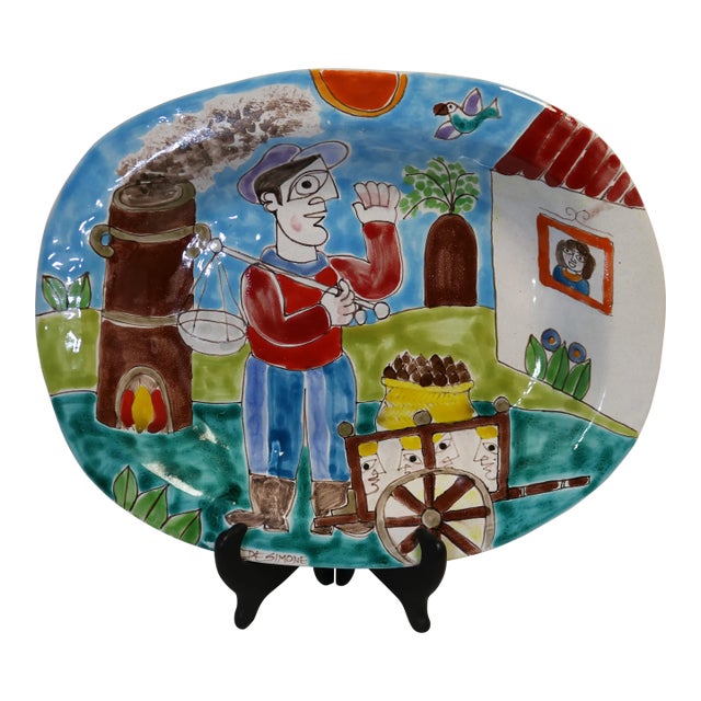 Late 20th Century De Simone Italy Large Platter/Shallow Bowl For Sale