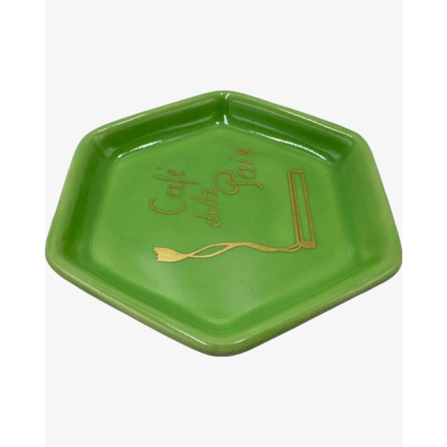 Mid 20th Century Vintage Café De La Paix Paris Ashtray, France For Sale - Image 5 of 12