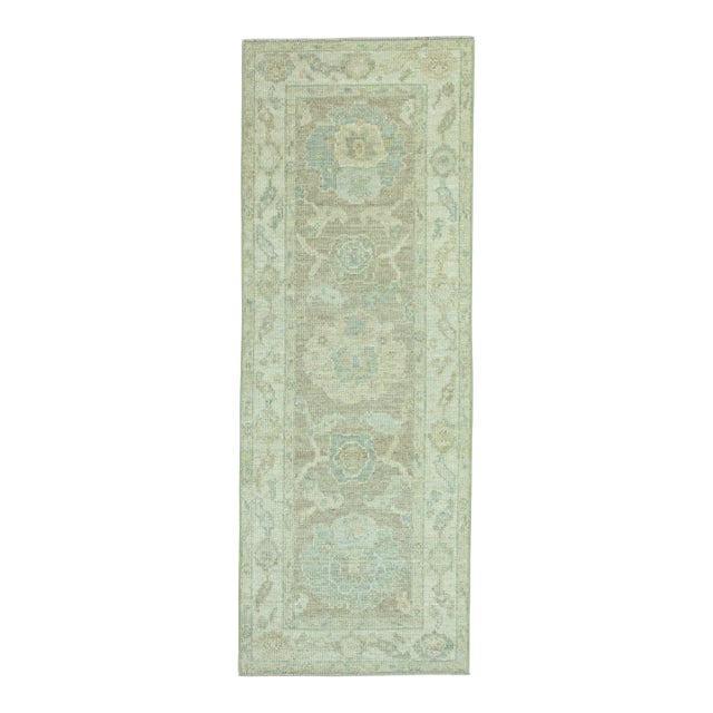 Turkish Oushak Rug 2'3" x 6'2" #19458 For Sale