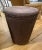 Contemporary Bernhart Pomona Ottoman Brown Tapered Cylinder With Nailheads For Sale - Image 3 of 8