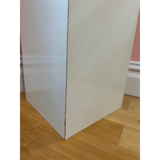 Postmodern 1980s Postmodern Lacquer Pedestal With Storage For Sale - Image 3 of 11