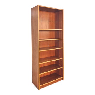 Danish Extra Tall Teak Bookcase or Display Shelf With Adjustable Shelves in the Style of Poul Hundevad For Sale