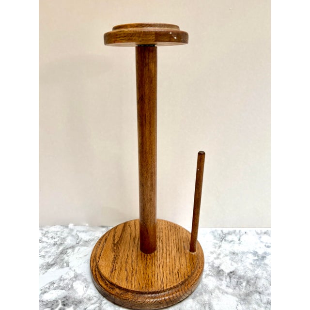 Wood Midcentury Americana Wood Paper Towel Holder For Sale - Image 7 of 7