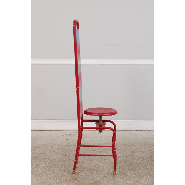 1970s Charney Industrial Metal Chair Sculpture Seat For Sale - Image 5 of 15
