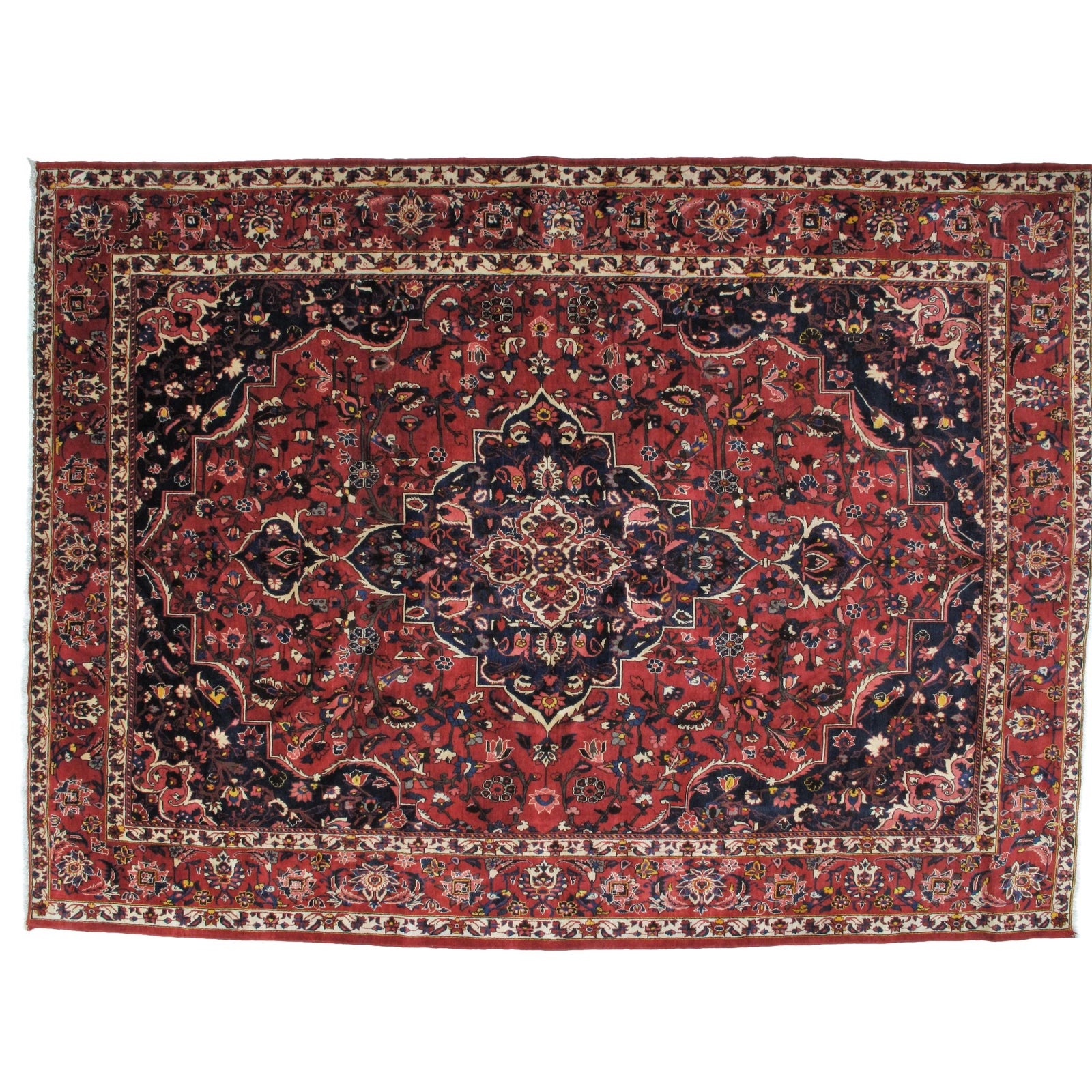 1960s Vintage Persian Saman Rug - 9′7″ × 13′ | Chairish