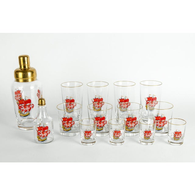 Vintage Barware Cocktail Shaker Set 14 Pieces Chairish