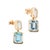 Modern 14k Yellow Gold 17.01ctw Bezel Set Emerald Cut Topaz Drop Dangle Earrings For Sale - Image 3 of 9