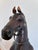Traditional VIntage Handcrafted Leather Horse Statue With Brass Appointments For Sale - Image 3 of 14