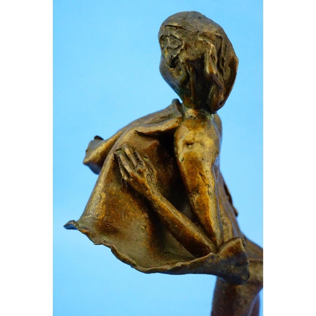 Augusto Conti, Nude Woman Gust of Wind, 1960s, Bronze For Sale - Image 15 of 18