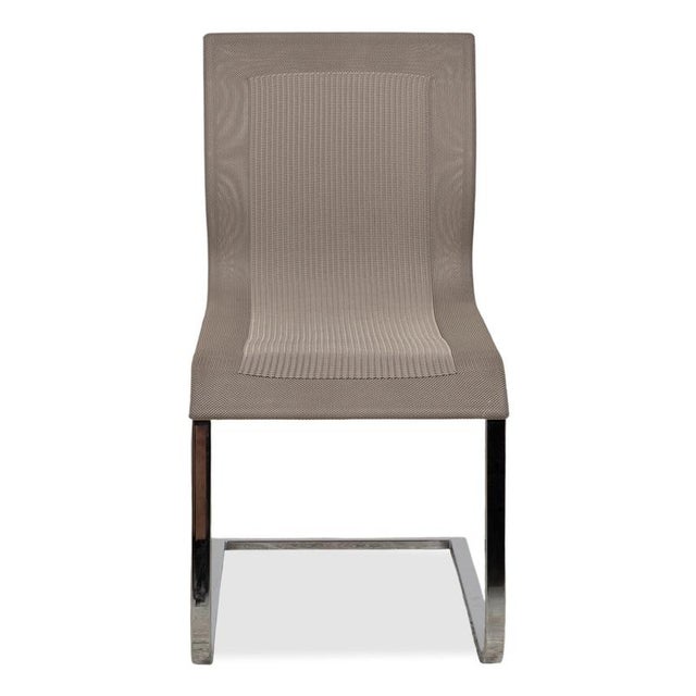Magnum Stricktex Chairs in Fabric and Chrome in Grey and Beige from Team 7, Set of 4 For Sale - Image 15 of 16