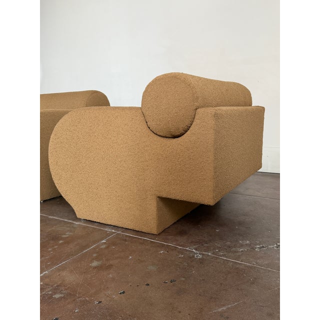 Vintage 1980's Attributed to Vladimir Kagan Arriviste Roll Back Lounge Chairs For Sale - Image 13 of 14
