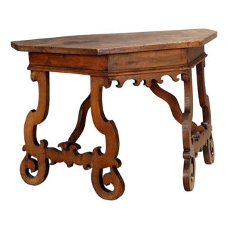 Baroque Walnut Console Table For Sale