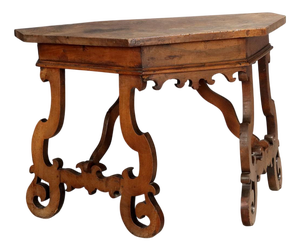 Baroque Walnut Console Table