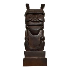 Mid 20th Century Large Carved North West Coast BearTotem Spirit of Strength, Family Protection