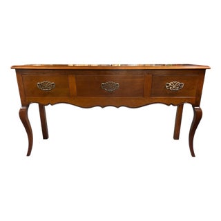 1980s Richelieu Art Et Muebles De France Country French Cherry & Chestnut Console For Sale