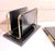 Vintage Leather & Brass Desk Full Set, by Longchamps, Mid-Century, France- 3 Pieces For Sale - Image 9 of 11