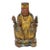 Early 19th Century Chinese Gilt Lacquer Wood Carved Temple Seated Buddha Statue For Sale