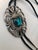 1960s 1960s Native American Turquoise Silver Bolo Tie For Sale - Image 5 of 8