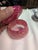 Contemporary Pink Mushroom Decorative Glass Trinket Box For Sale - Image 3 of 3