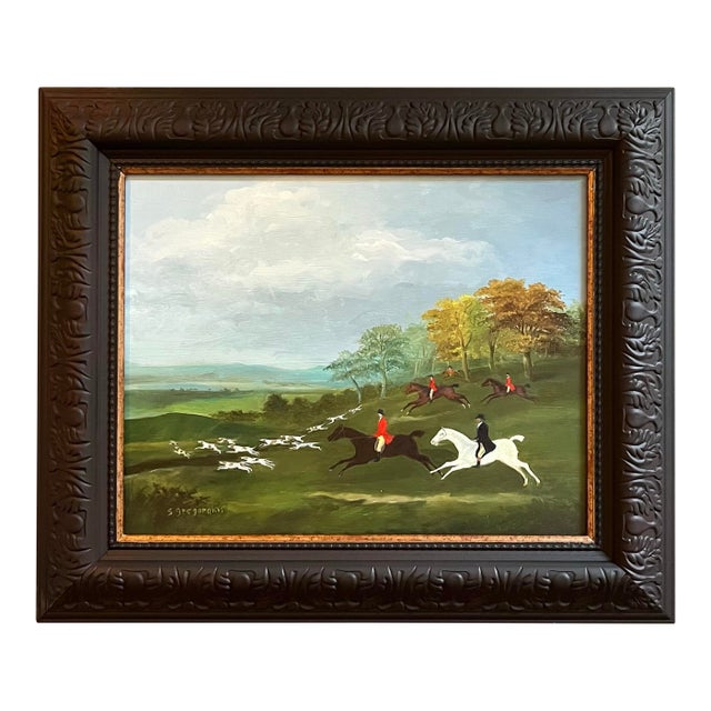 English Fox Hunting Scene, by Satori Gregorakis For Sale