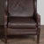 Animal Skin Pair, Mid Century Brown Leather Wingback Chairs From Denmark For Sale - Image 7 of 15