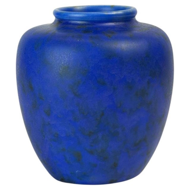 Chameleon Ware Urn Vase in Cobalt Blue Ceramic from George Clews, England 1930s For Sale - Image 10 of 10