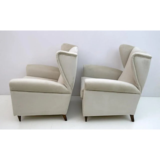 Set of Mid-Century Modern Velvet Armchairs by Gio Ponti, Italy, 1950s For Sale - Image 9 of 11