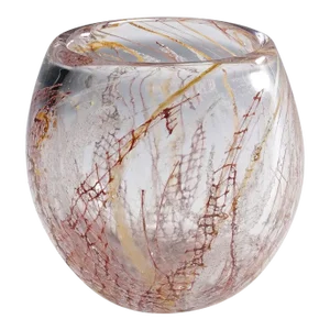 Artglass Vase Sjogras by Goran Stroemgren for Art Glassworks Urshult Sweden