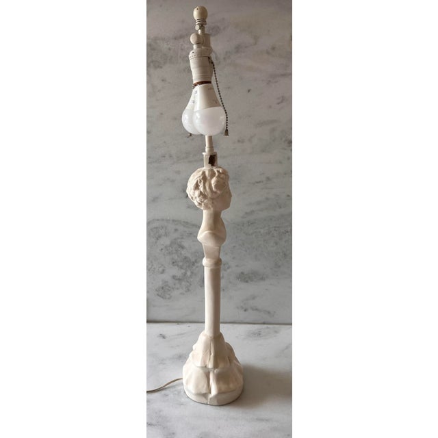 Plaster "Tete De Femme" Table Lamp After Diego Giacometti For Sale - Image 9 of 13