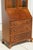 Vintage Georgian Revival Flame Mahogany Secretary Desk Bookcase With Glass Doors, Circa 1940s–1950s For Sale - Image 9 of 18