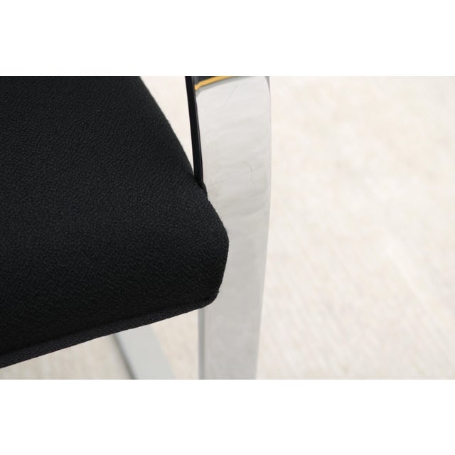 Ludwig Mies Van Der Rohe Brno Flat Bar Chairs in Black Fabric by Gordon - A Pair For Sale - Image 16 of 18