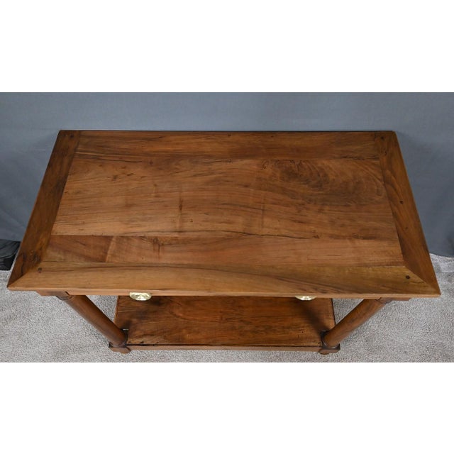Empire Walnut Console Table, Early 19th Century For Sale - Image 5 of 18