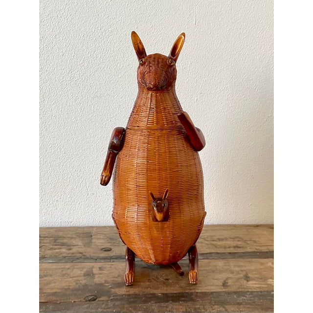 Brown Vintage Shanghai Weave Kangaroo Basket For Sale - Image 8 of 12