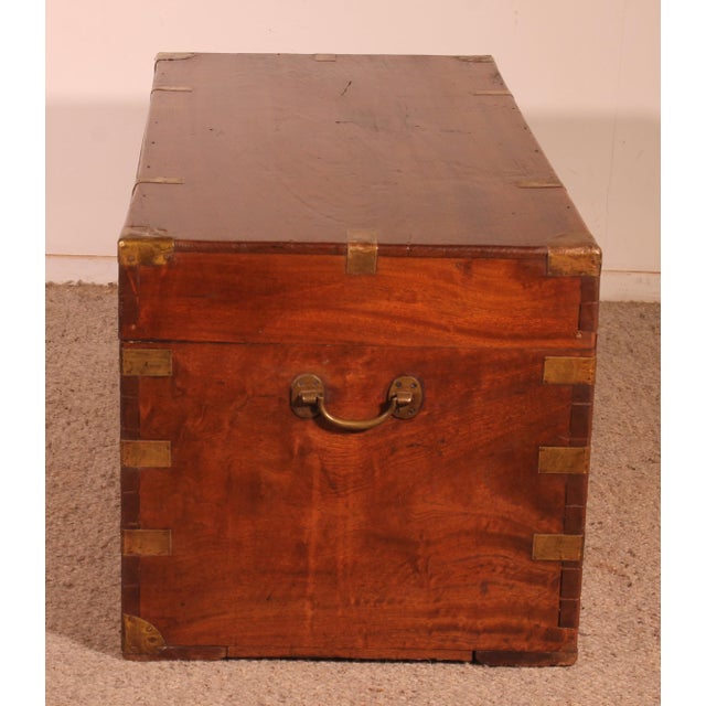 Marine Chests with Double Locks, 19th Century, Set of 2 For Sale - Image 12 of 18