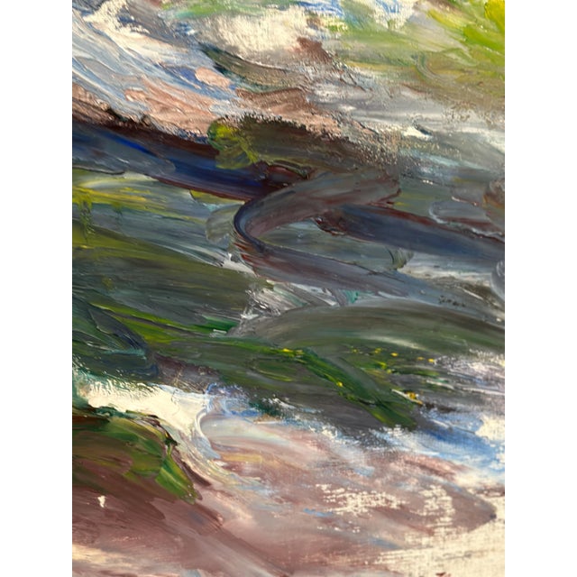 Mid-Century Modern Johny Colebring, Abstract Composition, 1978, Oil Painting on Canvas, Framed For Sale - Image 3 of 12