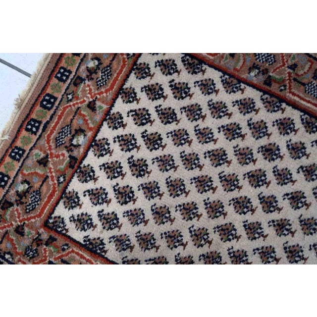 1970s Handmade Vintage Indian Seraband Rug 2.3' X 4.5' For Sale - Image 4 of 11