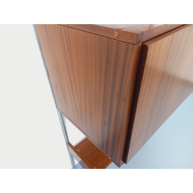 Vintage Wall-Mounted Bookcase with Secretaire Bar by Guariche Mortier Motte for Arp Minvielle, 1960s For Sale - Image 16 of 18