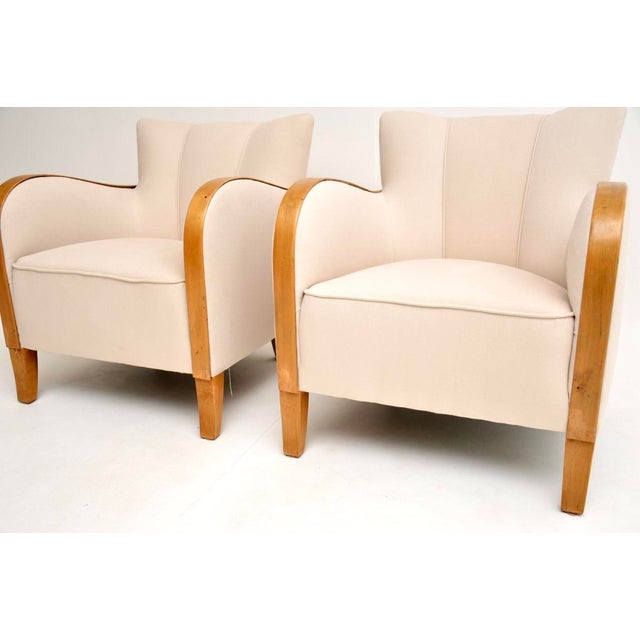 Art Deco Swedish Chairs in Satin Birch, 1930s, Set of 2 For Sale - Image 9 of 10