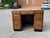 Brown Mahogany Desk with Brass Handles, Panelled Sides and Rear For Sale - Image 8 of 15