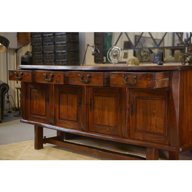 Brutalist Elm Sideboard by Aranjou, 1950s For Sale - Image 6 of 12