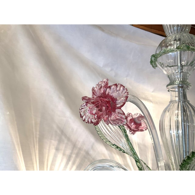 Vintage Venetian Glass Chandelier For Sale - Image 13 of 16